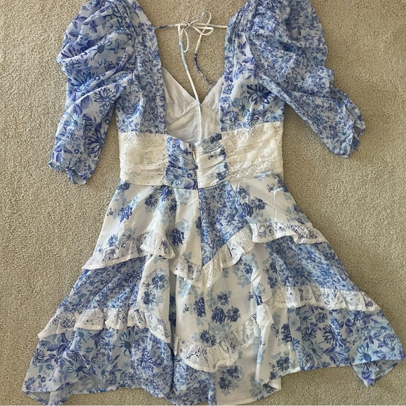 For Love and Lemons Rosalyn Mini Dress blue - Picture 6 of 12
